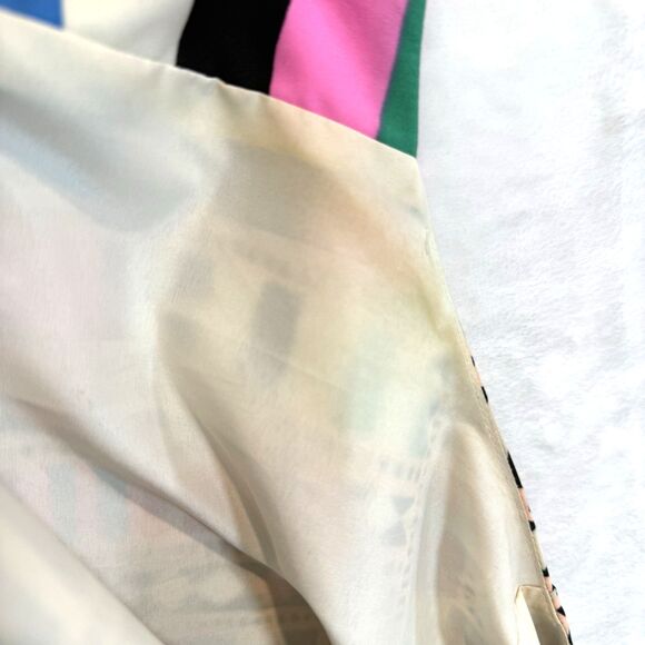 Mara Hoffman Dress Tunic Riser Rainbow Lined Geometric Colorful Bright M - Picture 6 of 10